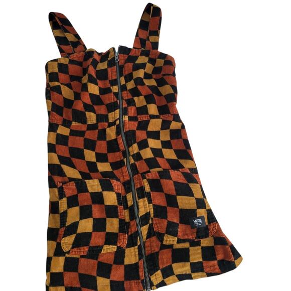 VANS Jagger Fall Mini Dress Women's XS Cotton Corduroy Streetwear Preppy Punk - Picture 2 of 13